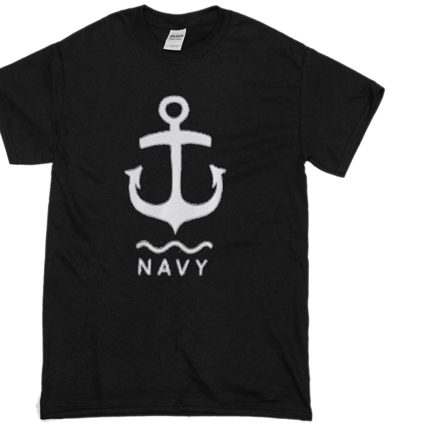 Nautical Navy Anchor Logo T-shirt - newgraphictees.com