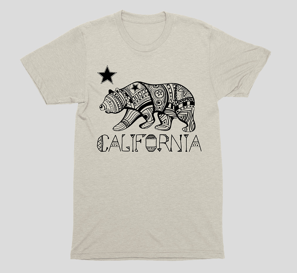 california t shirt with bear