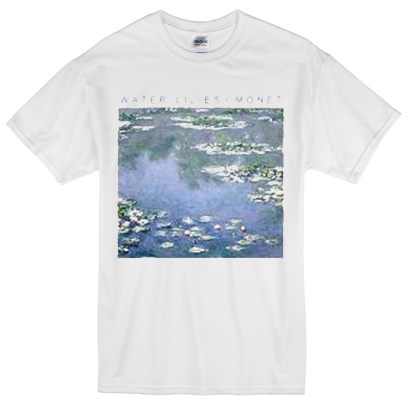 water lilies monet T-Shirt - newgraphictees.com