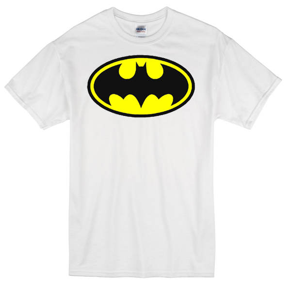 batman logo white t-shirt - newgraphictees.com
