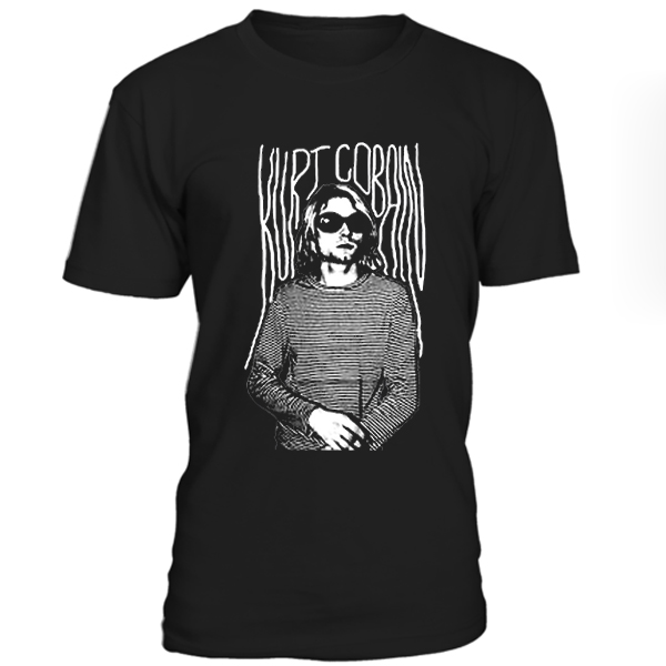 Kurt Cobain Stripes Grunge Tshirt