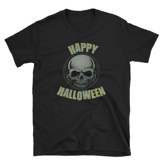 Happy Halloween Scary Skull Skeleton Unisex T Shirt - newgraphictees ...