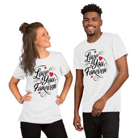 hver gang perspektiv Destruktiv Love You Forever Couple T-Shirt - newgraphictees.com Love You Forever  Couple T-Shirt
