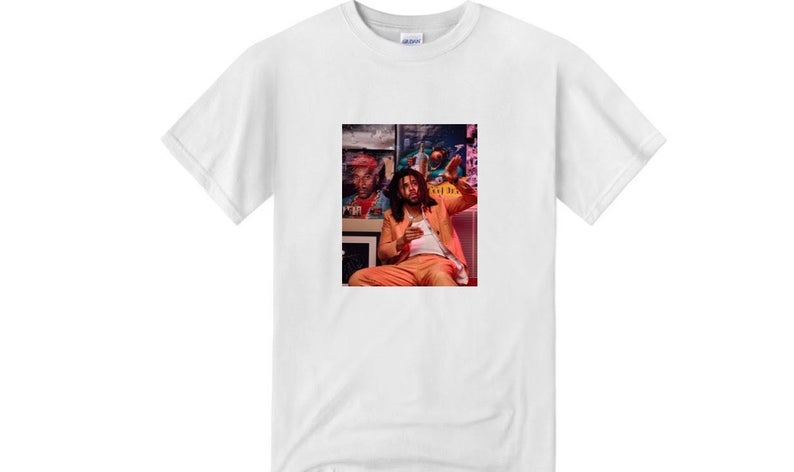 j cole white t shirt