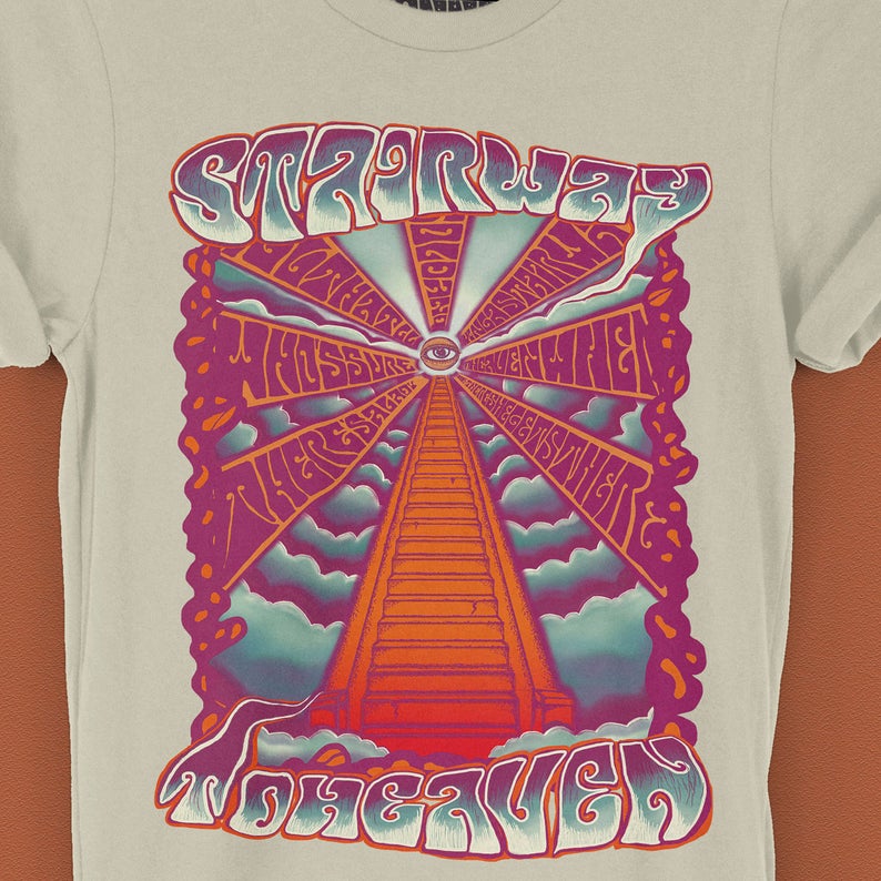 Led Zeppelin Stairway To Heaven T Shirt Newgraphictees Com Led Zeppelin Stairway To Heaven T Shirt