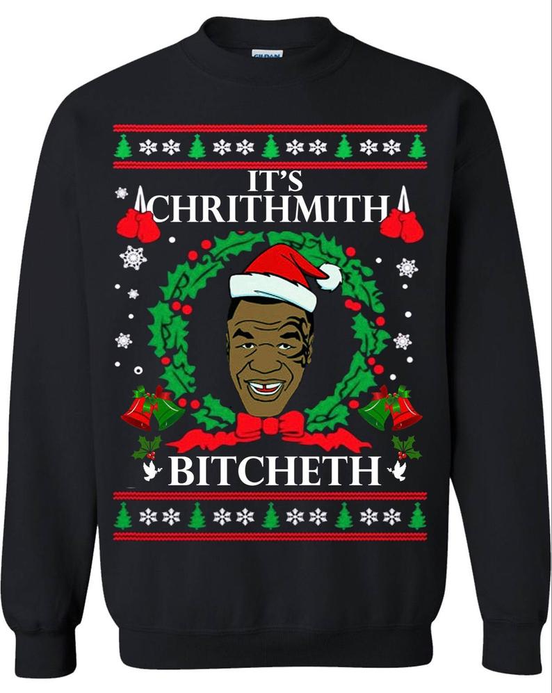Merry Chrithmith Mike Tyson Funny Ugly Christmas Sweater Unisex Sweatshirt 