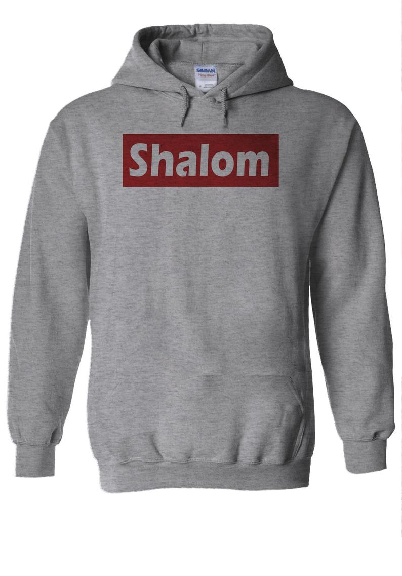 Shalom Slogan Hoodie - newgraphictees.com Shalom Slogan Hoodie