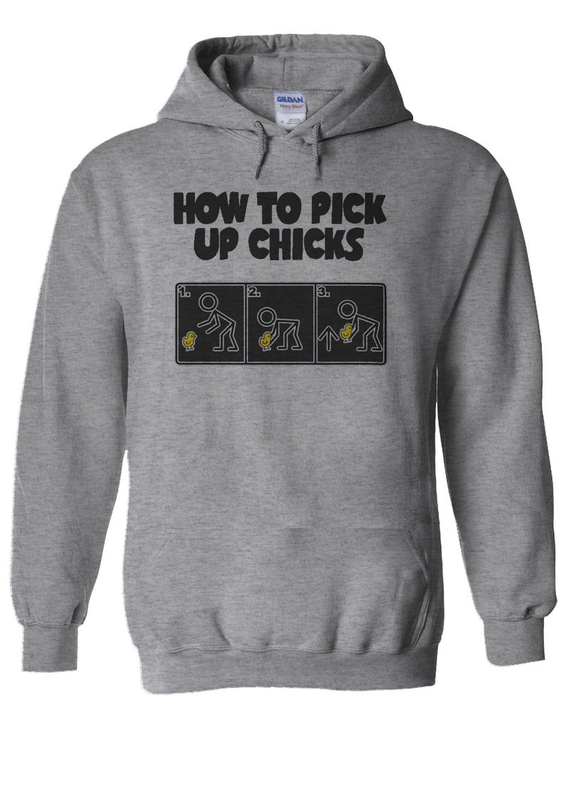 How To Pick Up Chicks Funny Girls Hoodie How To