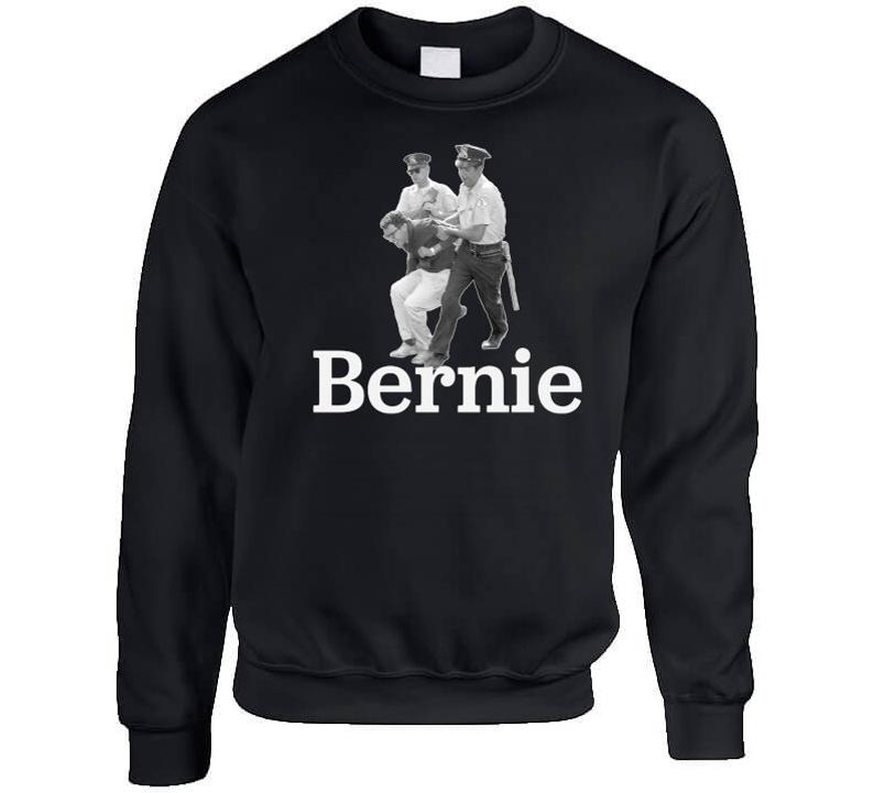 bernie sitting sweatshirt