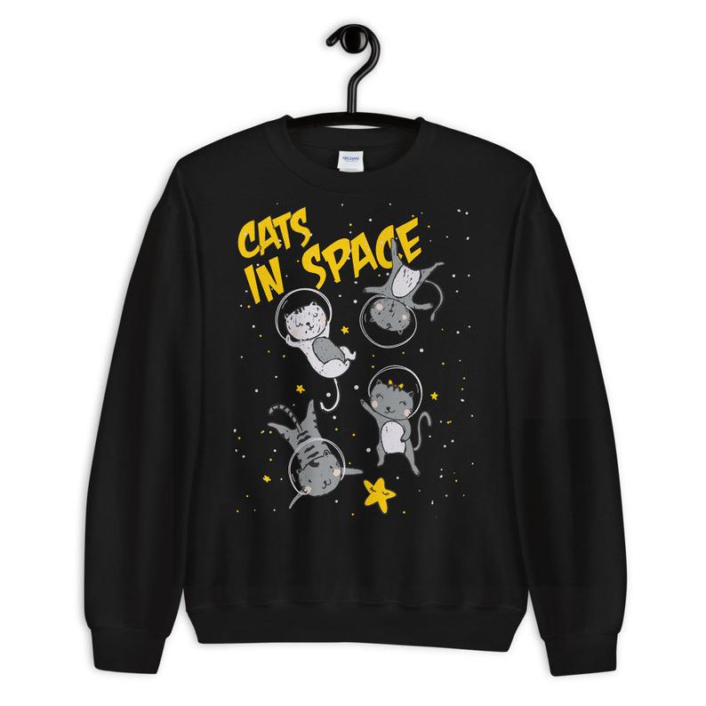 Cats In Space Unisex Crewneck Sweatshirt Cats In