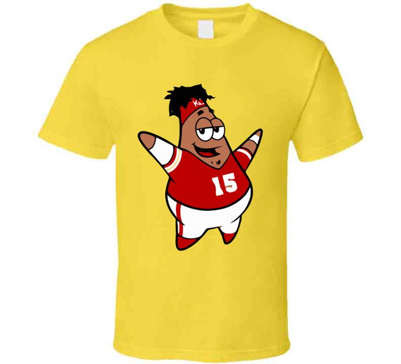 Patrick Star Mahomes Funny Kansas City Spongebob Parody Game Day Football  Gift T Shirt -  Patrick Star Mahomes Funny Kansas City  Spongebob Parody Game Day Football Gift T Shirt