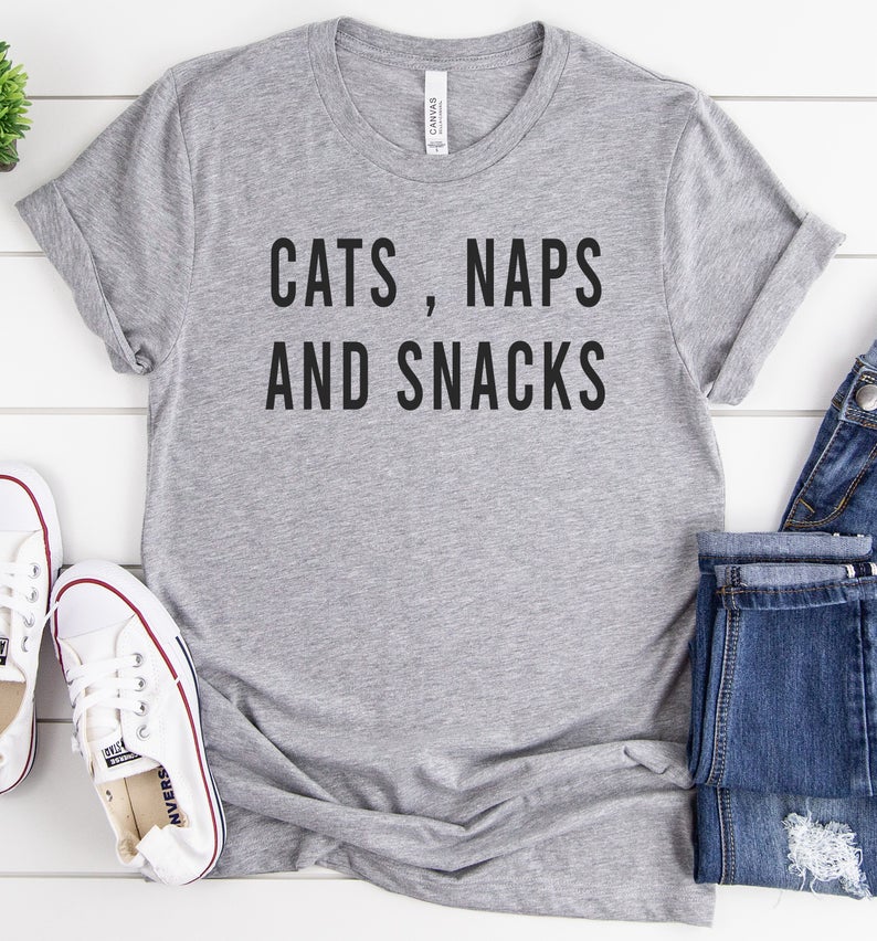 Cats Naps and Snacks T Shirt - newgraphictees.com Cats Naps and Snacks ...