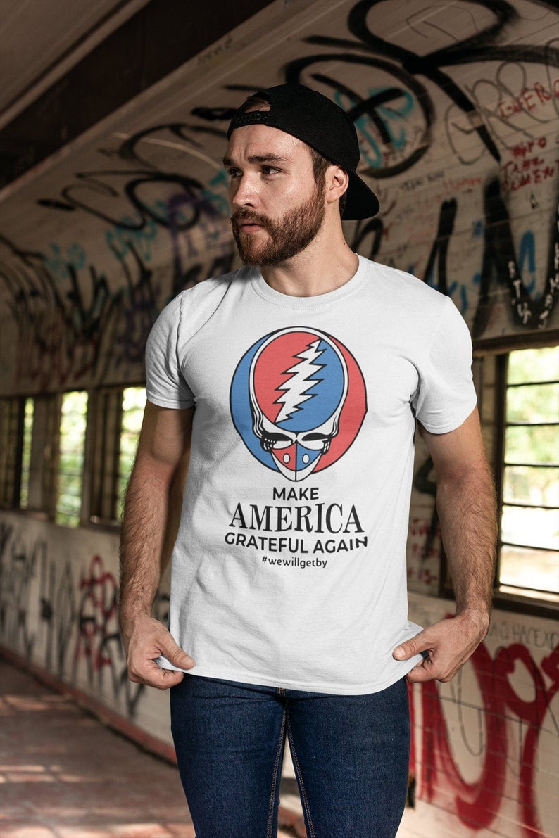 Make America Grateful Again band Tee Rock and Roll MAGA 