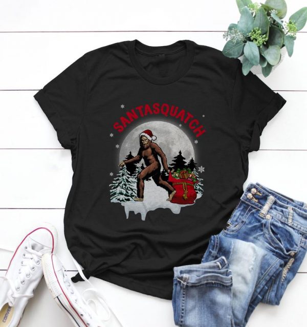 bigfoot santa shirt