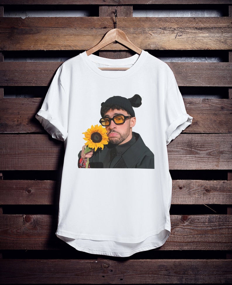 Bad Bunny Dodgers T-Shirt, Bad Bunny sunflower | Cap