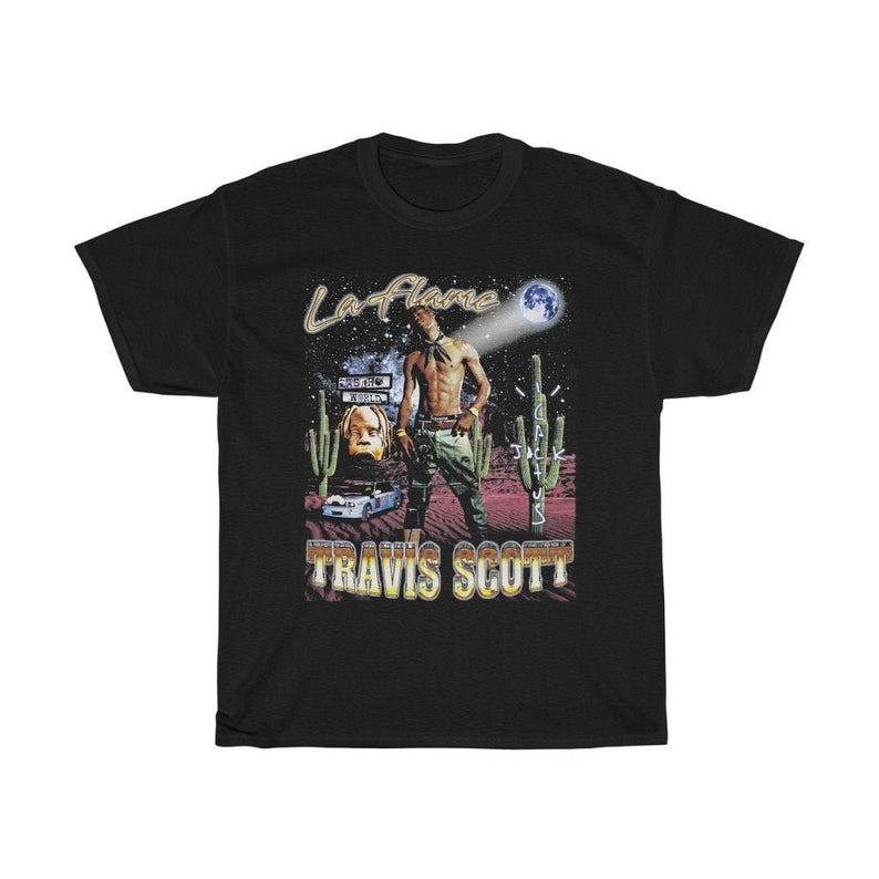 Travis Scott La Flame Tshirt Merch Travis Scott Tees S-3XL