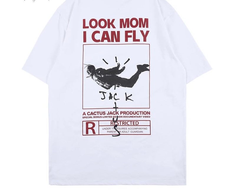 Travis Scott Look Mom I Can Fly Documentary Tee Black Large