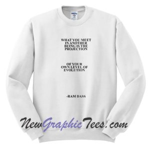 What You Meet In Another Being Is The Projection Ram Dass Sweatshirt